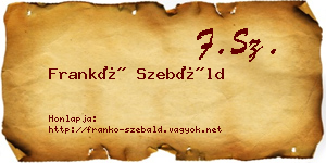 Frankó Szebáld névjegykártya